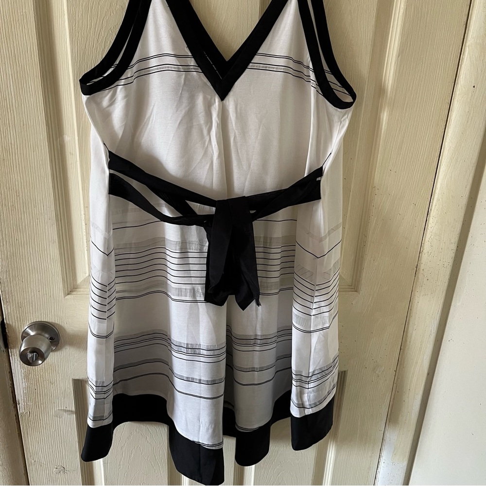 Proenza Schouler Sheer Stripped Cover Up Sundress In Black & White Size XS/Small - Picture 4 of 14